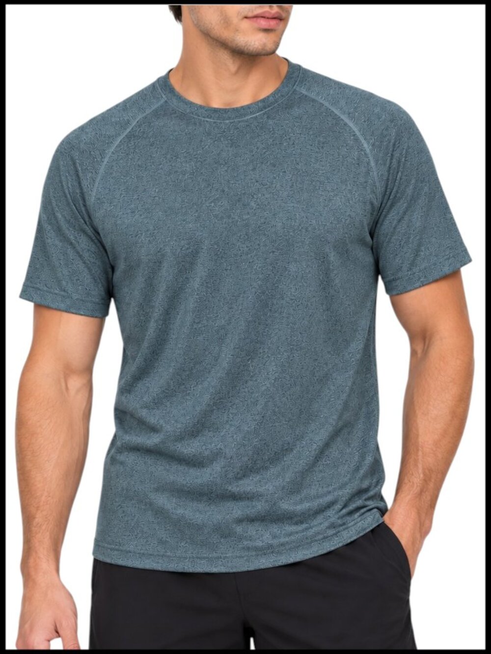 Lululemon Metal Vent Tech Shirt Heathered Blue Green Seamless Short Sleeve XXL
